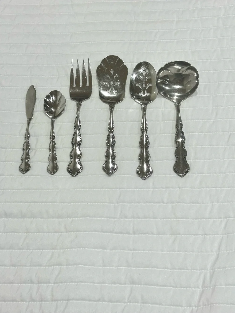 Vintage Oneida Mozart stainless serving pieces